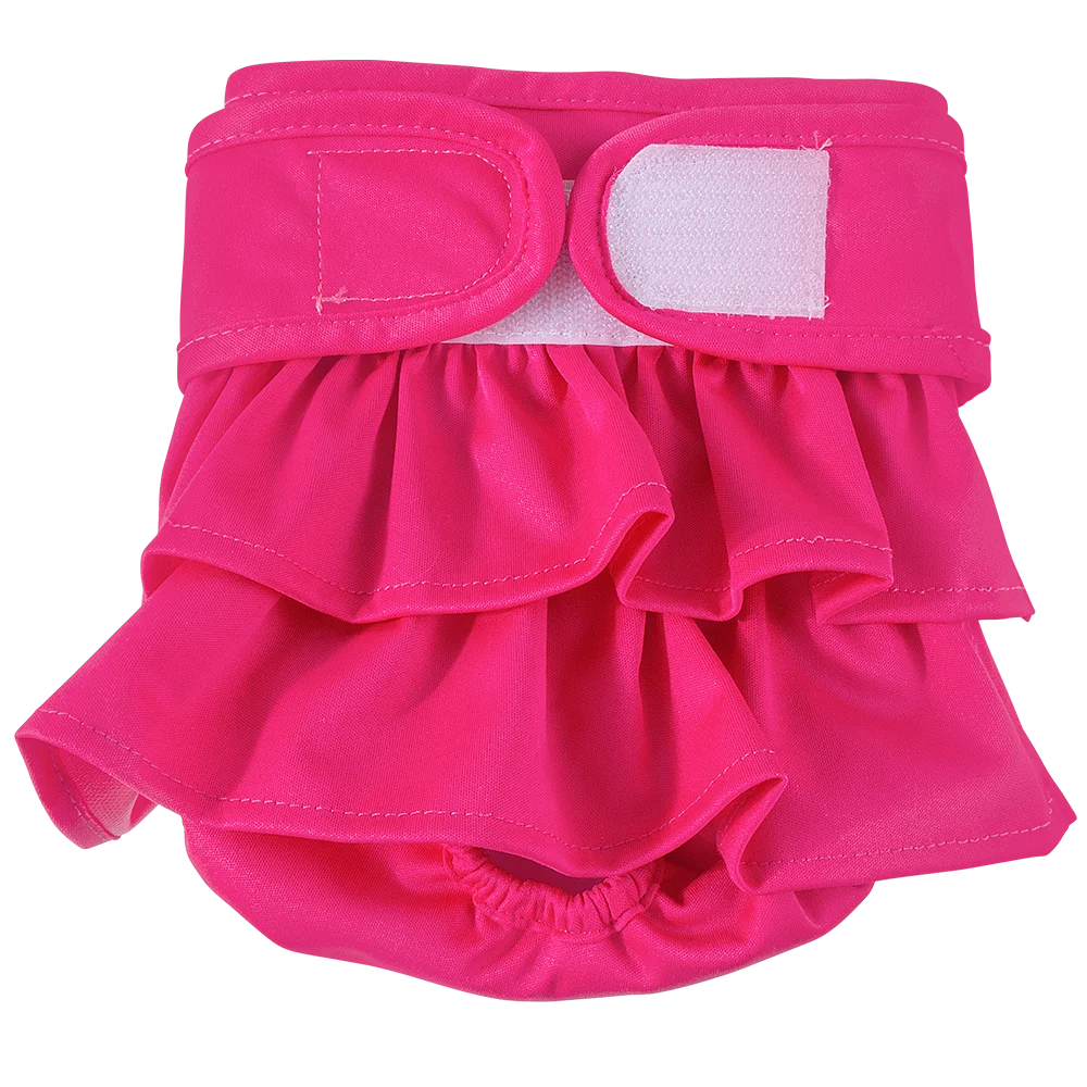 Podešive perive pelene za ženke pasa – jednobojne, S/M/L/XL