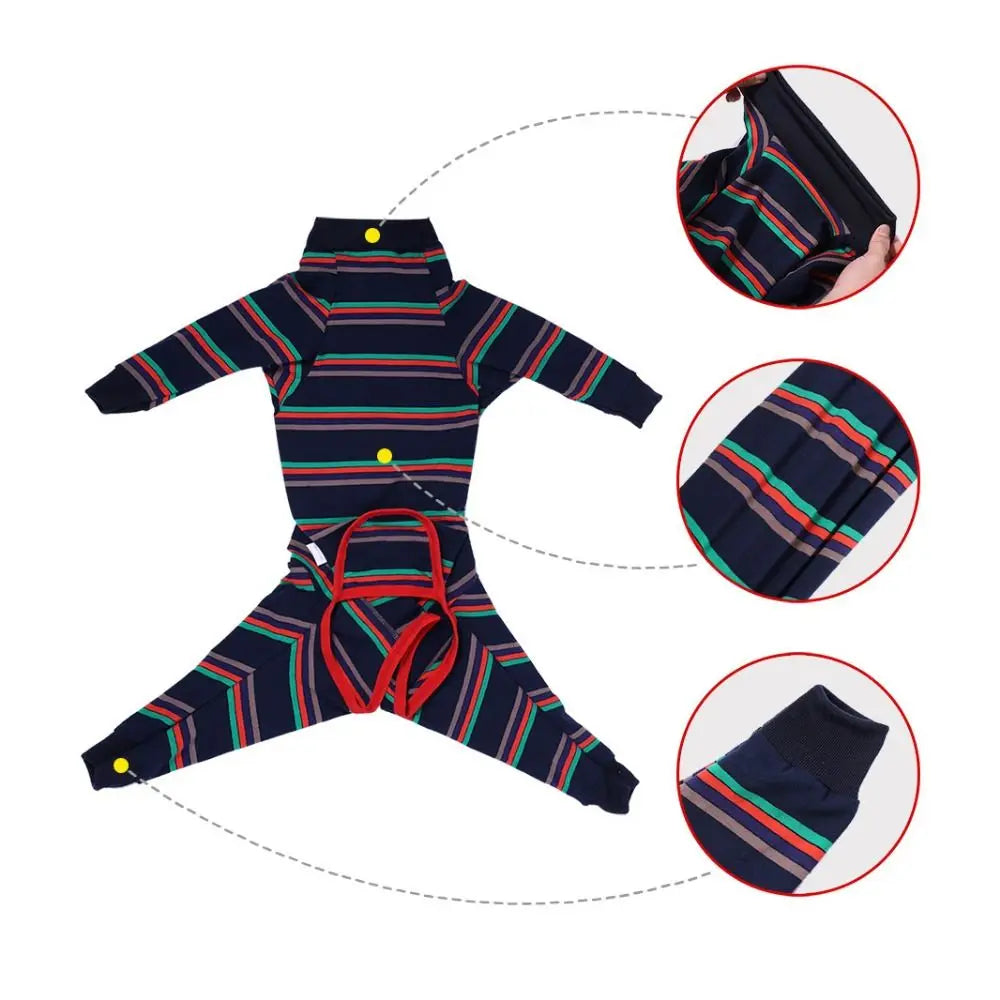 Stretchy dog sweater – soft jumpsuit, physiological suit, pajamas