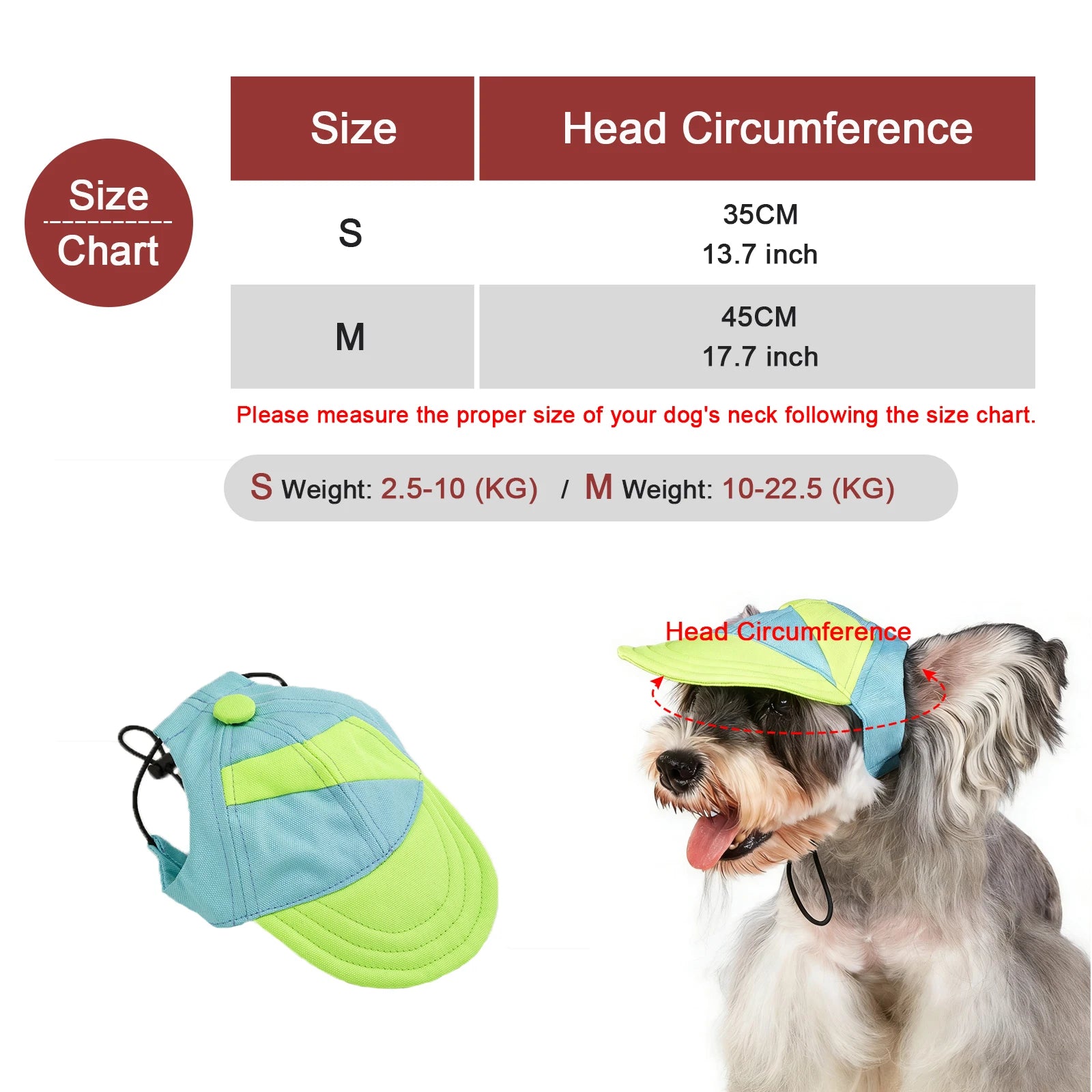 Dog Hat Sun Protection Summer Travel for Small and Medium Dogs, Hats for Chihuahua and French Bulldog