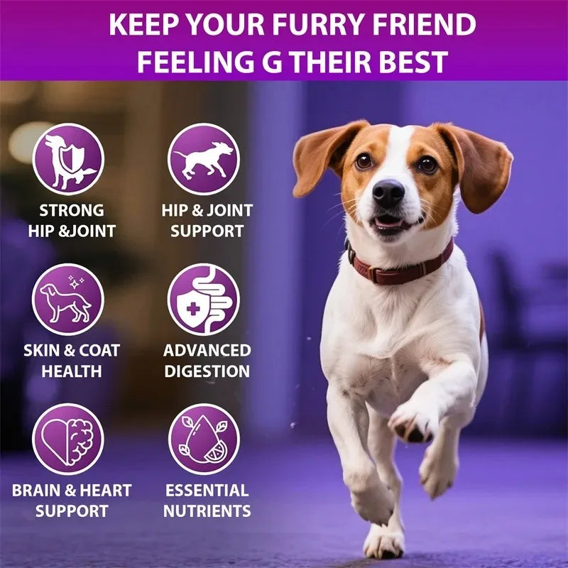 Dog Multivitamin - Promotes Digestive and Joint Health, Reduces Allergies and Hair Loss, Promotes Healthy Skin and Coat