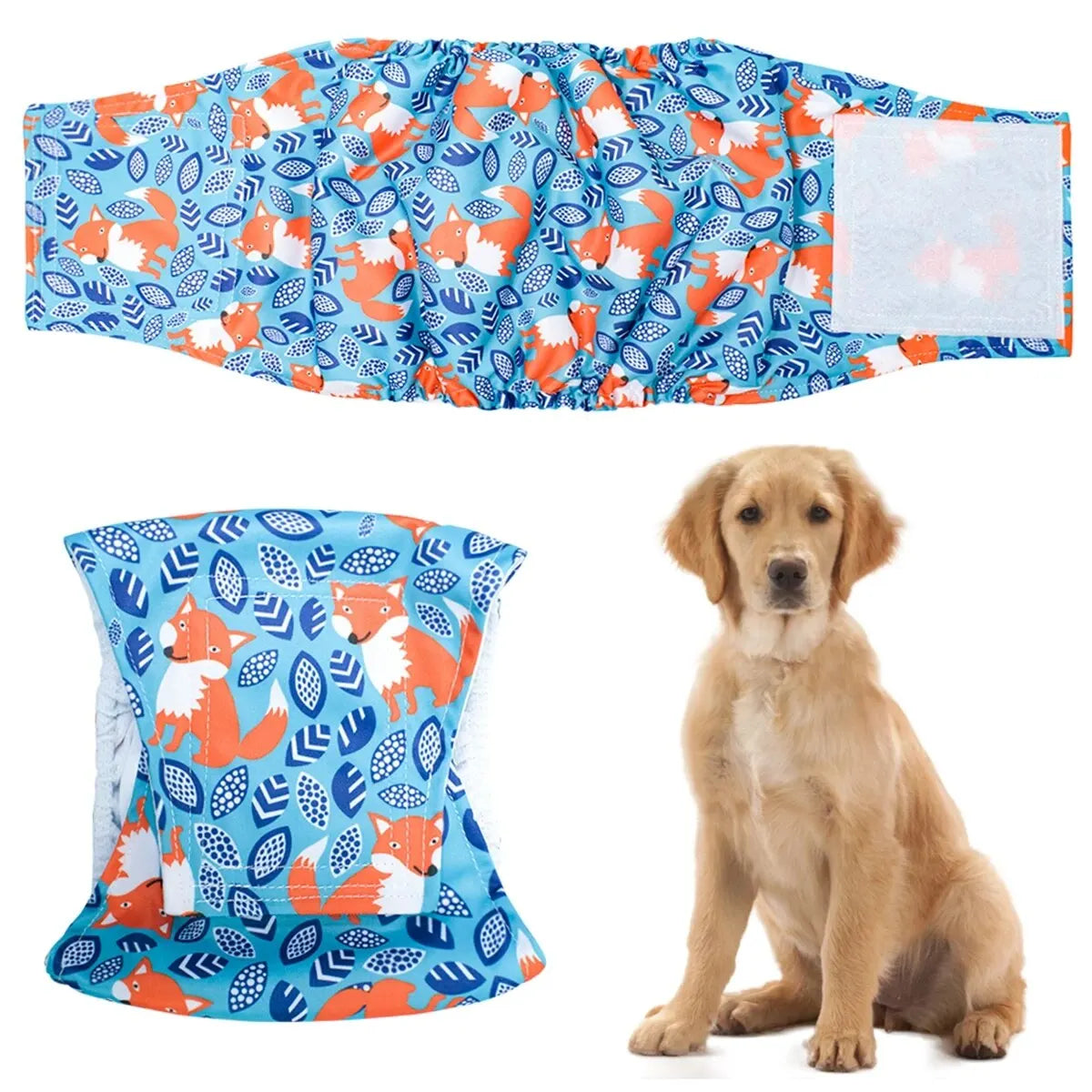 1PC Washable Belly Band for Male Dogs High Absorbing Male Dog Diapers & Extender Reusable Male Puppy Wraps for Medium Dogs