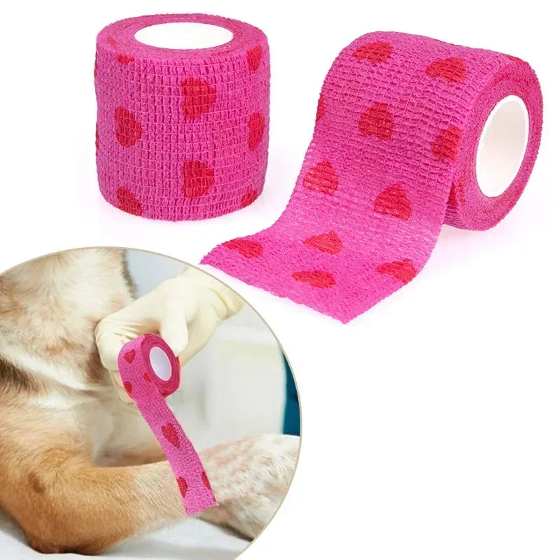Elastična samolepljiva bandaža za pse i mačke – prozračna, M/L/XL