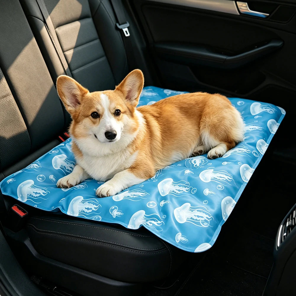 Pet Cooling Mat for Dogs And Cats Air Conditioning Gel Mat for Pets Soft Breathable Waterproof Non-Slip Pet Mat for Hot Weather