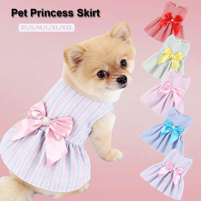 Cvetna princezina haljina za male pse – letnja suknjica