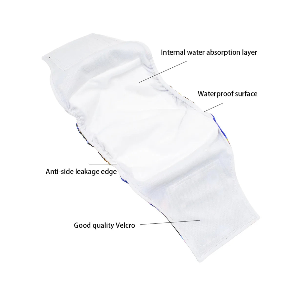 1PC Washable Belly Band for Male Dogs High Absorbing Male Dog Diapers & Extender Reusable Male Puppy Wraps for Medium Dogs