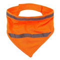 Reflektujuća bandana marama za pse – narandžasta/žuta, poliester, S/M/L
