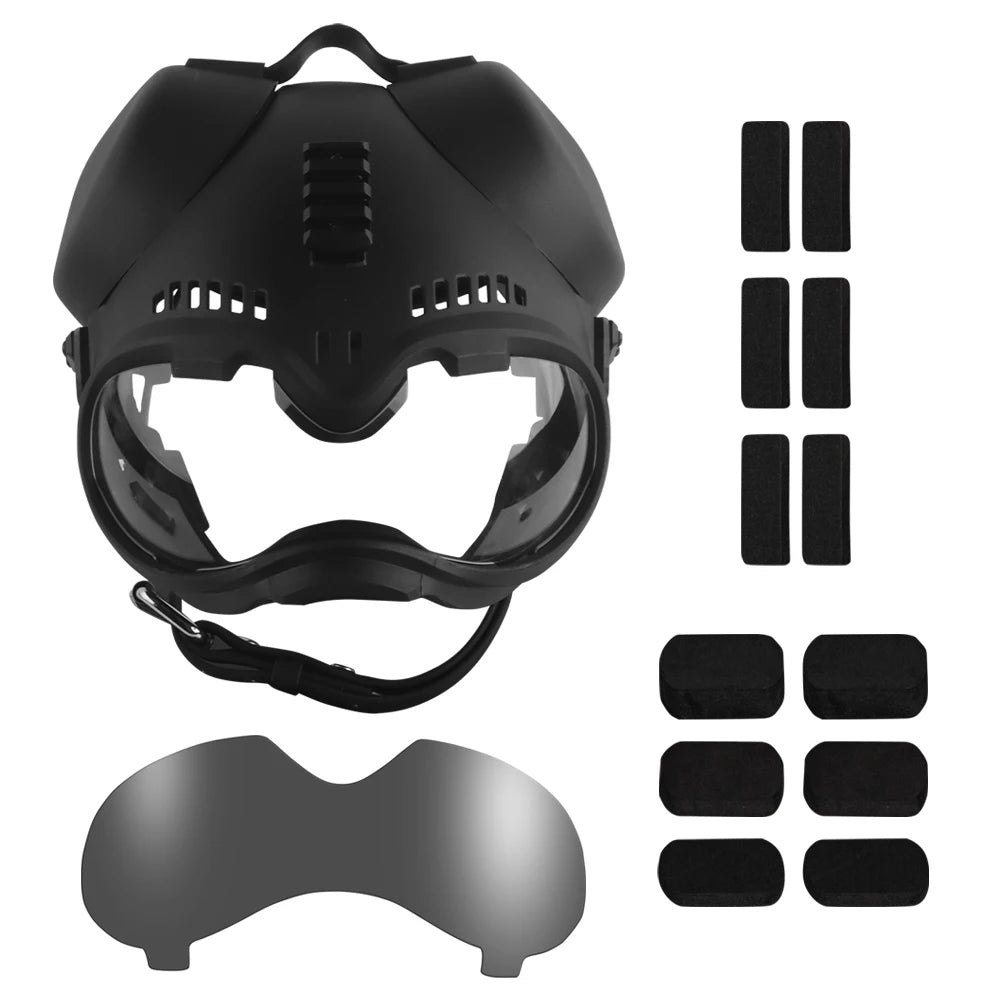 Tactical K9 Dog Helmet – Military Style with Goggles
