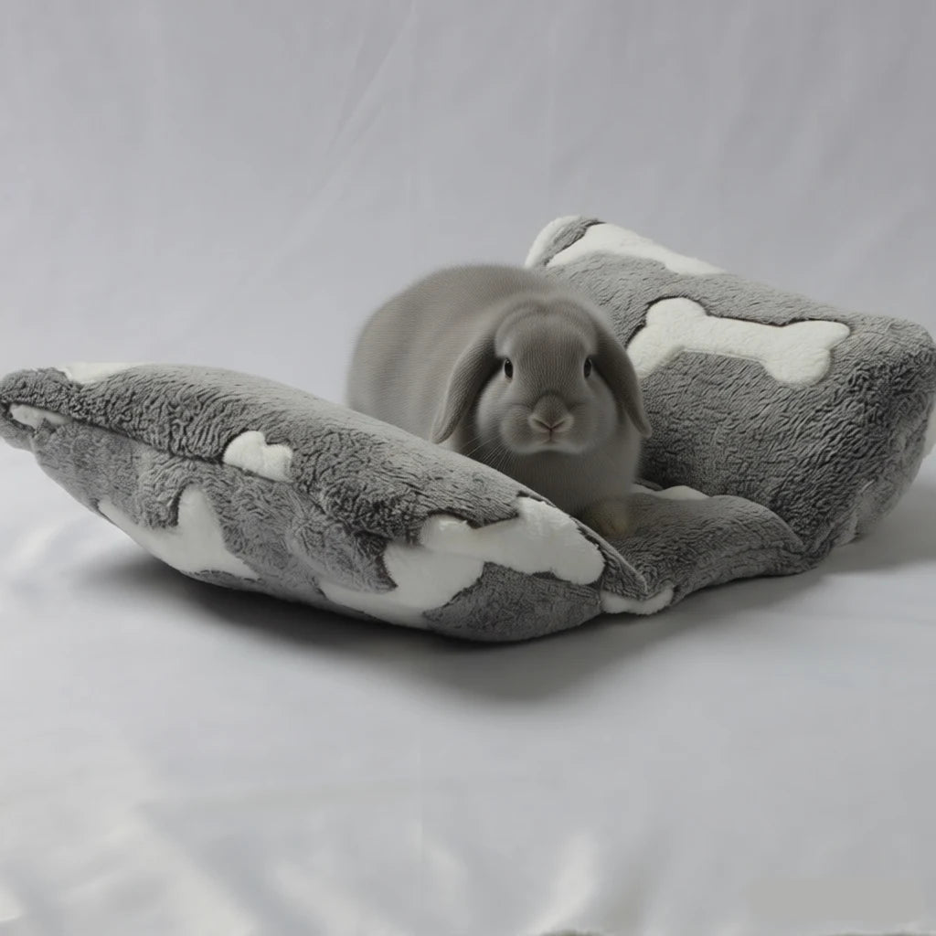 Soft bed for rabbits – recessed, with a pillow, for cage and house
