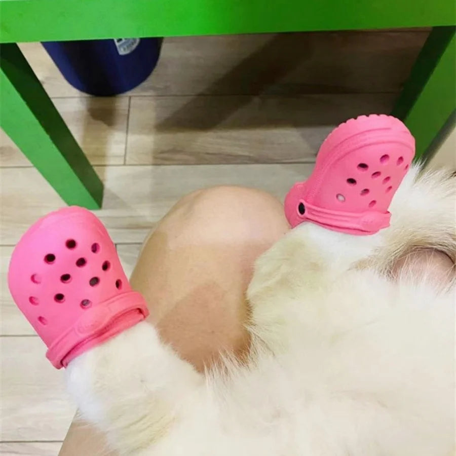 Silikonske mini papučice za pse i mačke – set od 4, za fotografisanje i igru