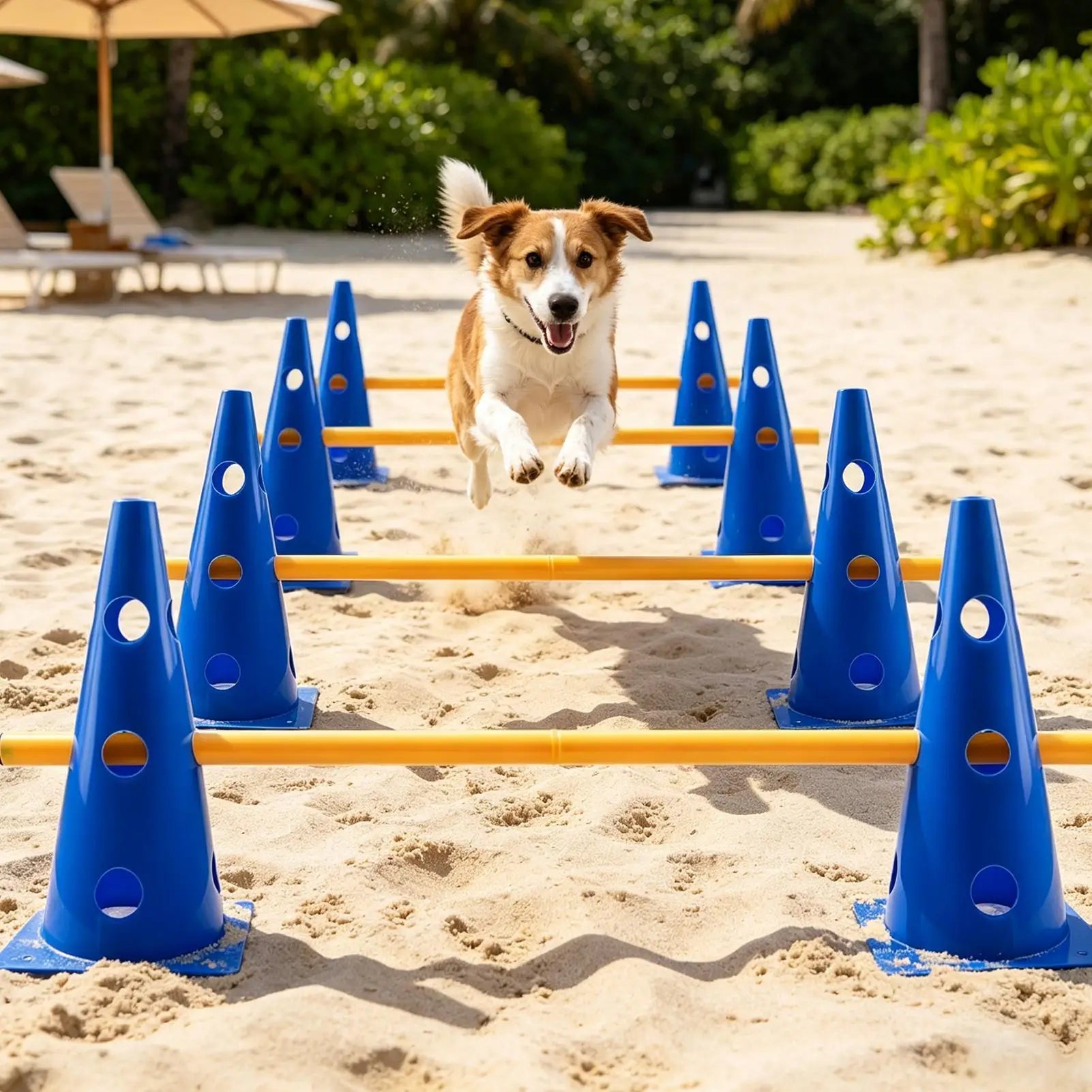 Set za agility trening pasa – čunjevi i prepone
