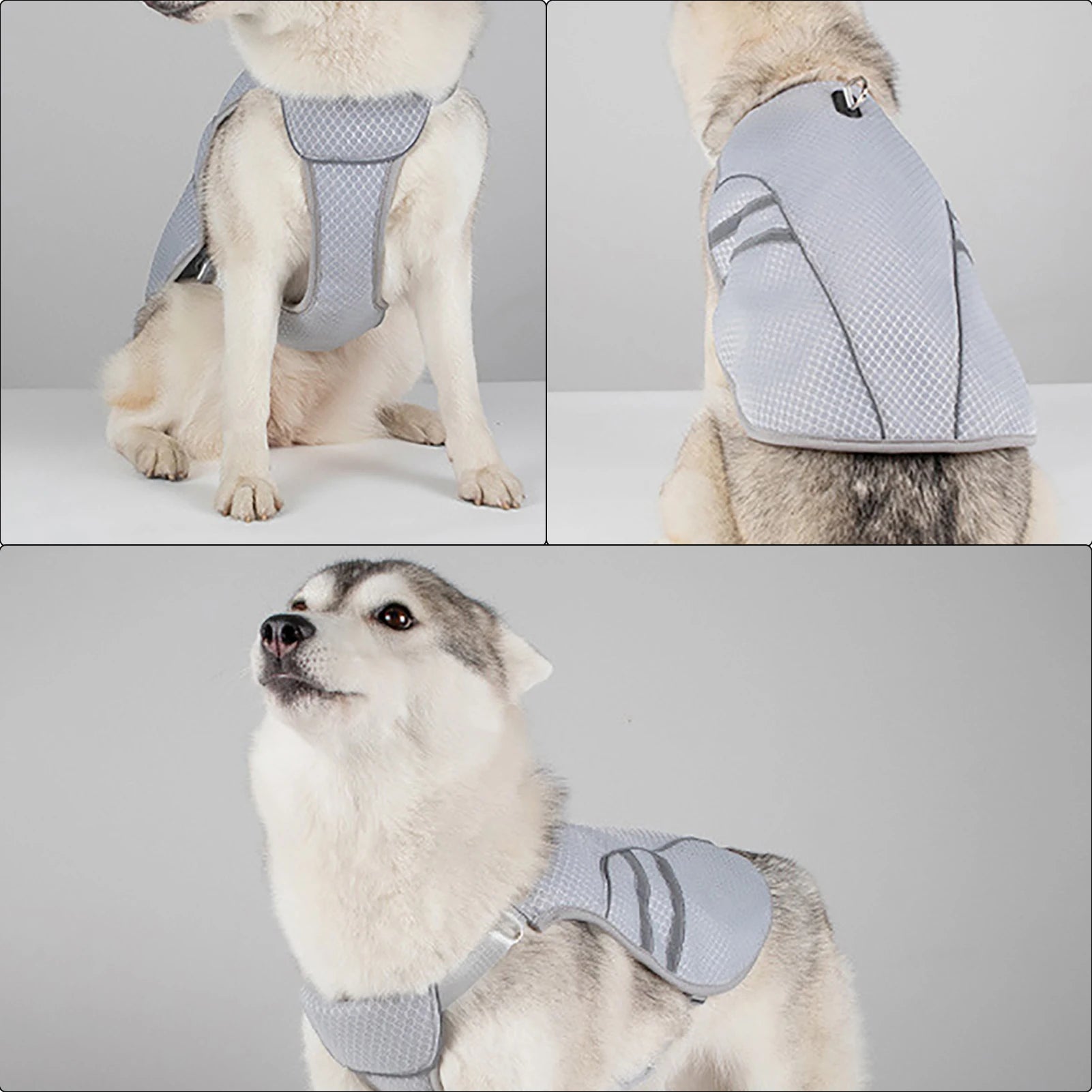 Dog Cooling Vest Lightweight Jacket with Evaporative Microfiber Technology Reflective Breathable No Pull Harness for Puppy Walk
