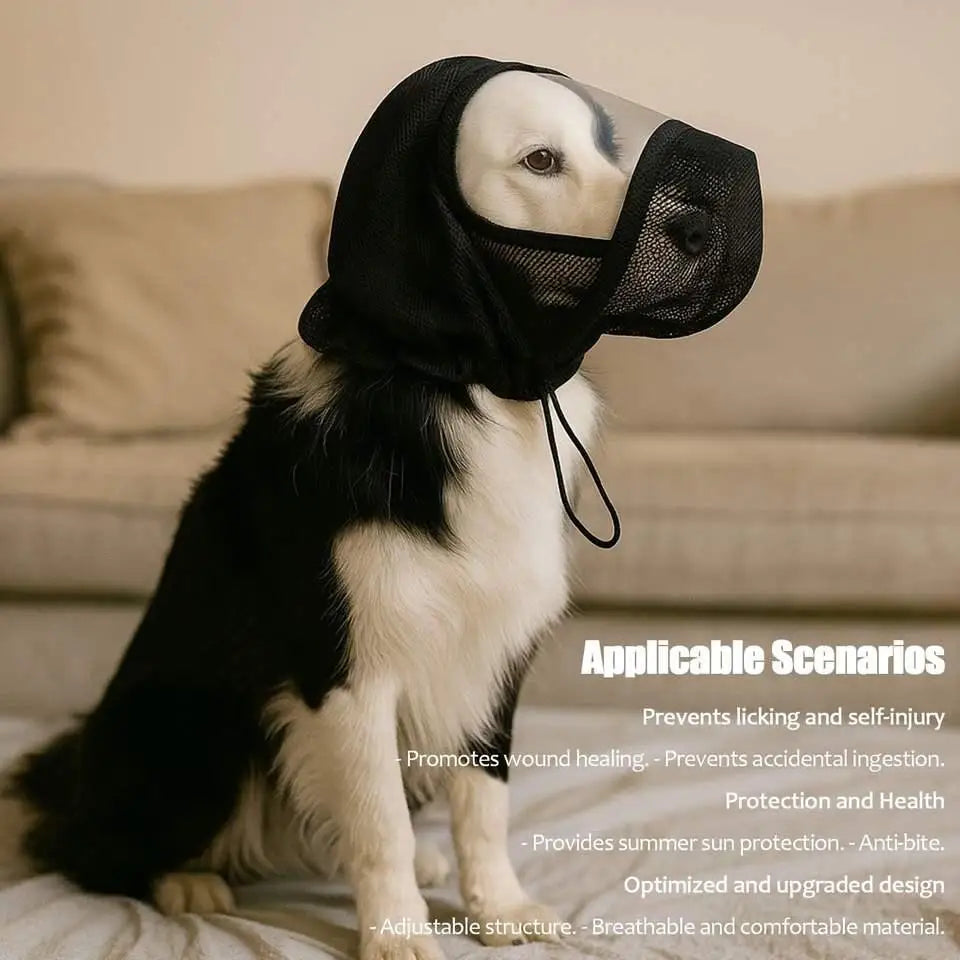 Dog Protective Mask Prevent Mosquito Bites Prevent Dog Bites Prevent Eating Randomly Mask Pet Supplies Size S M L
