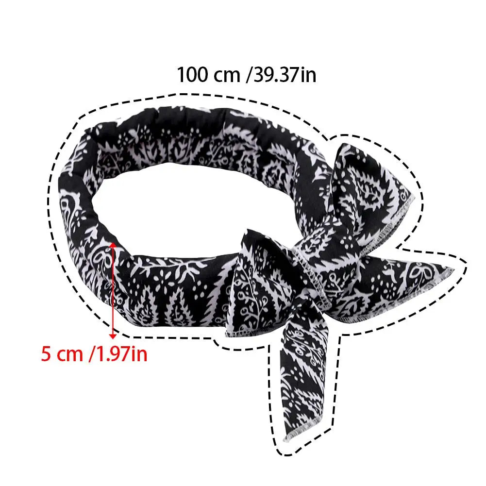 Rashladna bandana marama za pse i mačke – pamuk/poliester, 5 dezena, 5×100 cm