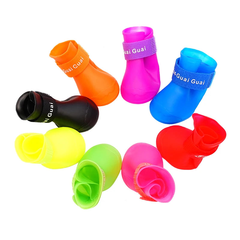 Silicone rain boots for dogs and cats – anti-slip, waterproof, soft sole
