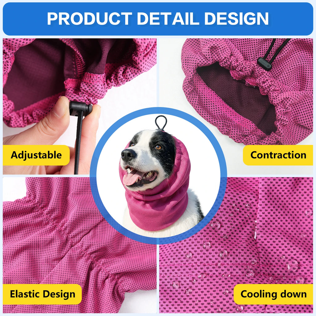 Dog Cooling Bandanas Neck Wraps Ice Scarf Pet Dog Cooling Collar Hunting Training Hiking Camping Accessories for Summer