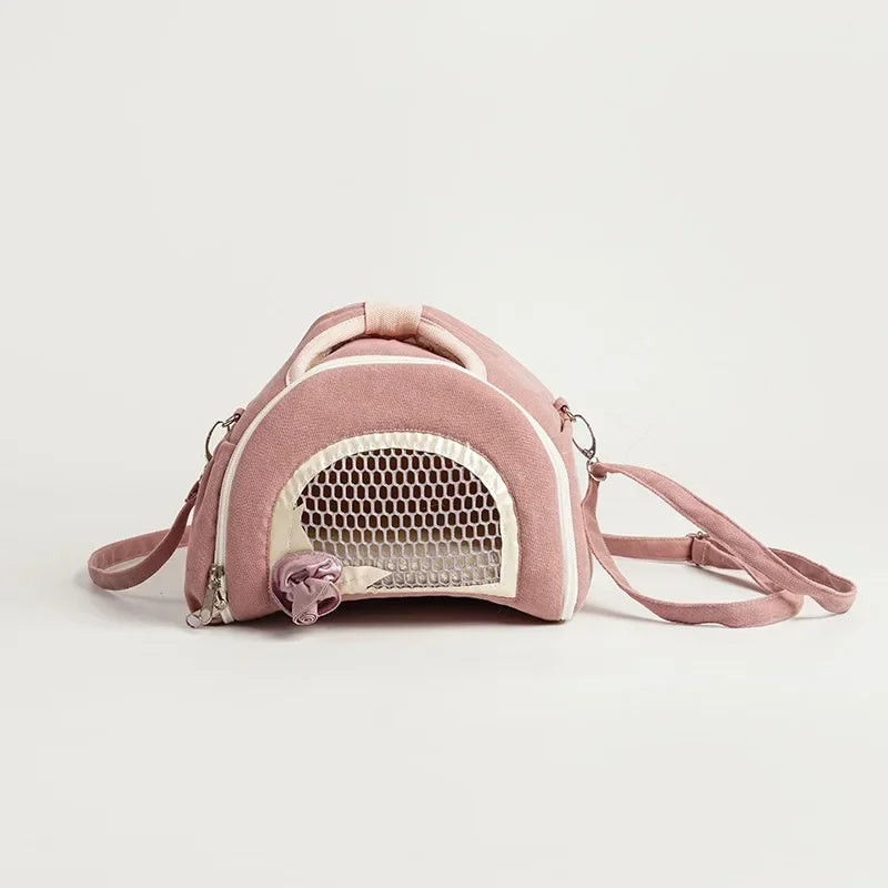 Breathable Pet Bag Small Pet Carrier Bag Breathable Comfortable Pet Travel Tote Bag Sling for Hamster Guinea Pig Rabbit Hedgehog