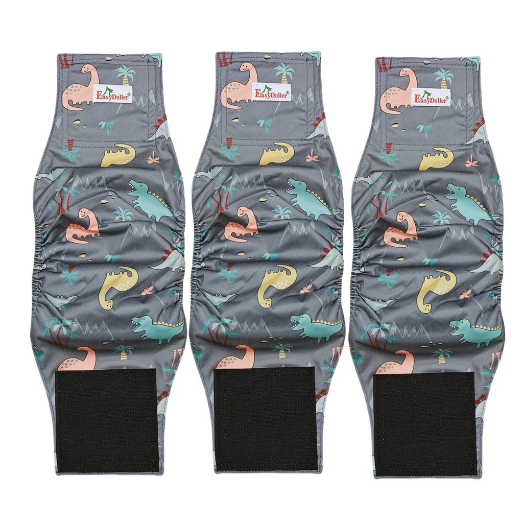 Perive pelene za mužjake pasa – set 3 kom, poliester, podešive, S/M/L