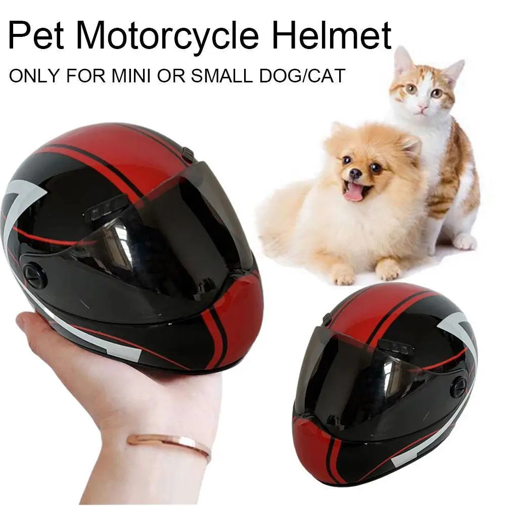 Mini motociklistička kaciga za pse i mačke – slatki rekvizit za putovanje