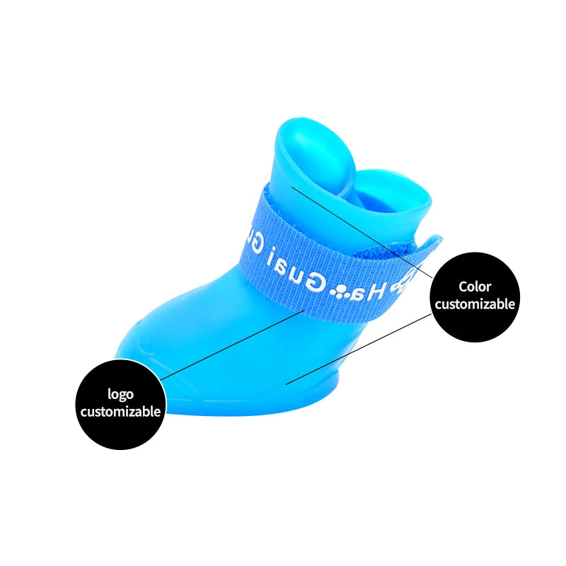 Silicone rain boots for dogs and cats – anti-slip, waterproof, soft sole