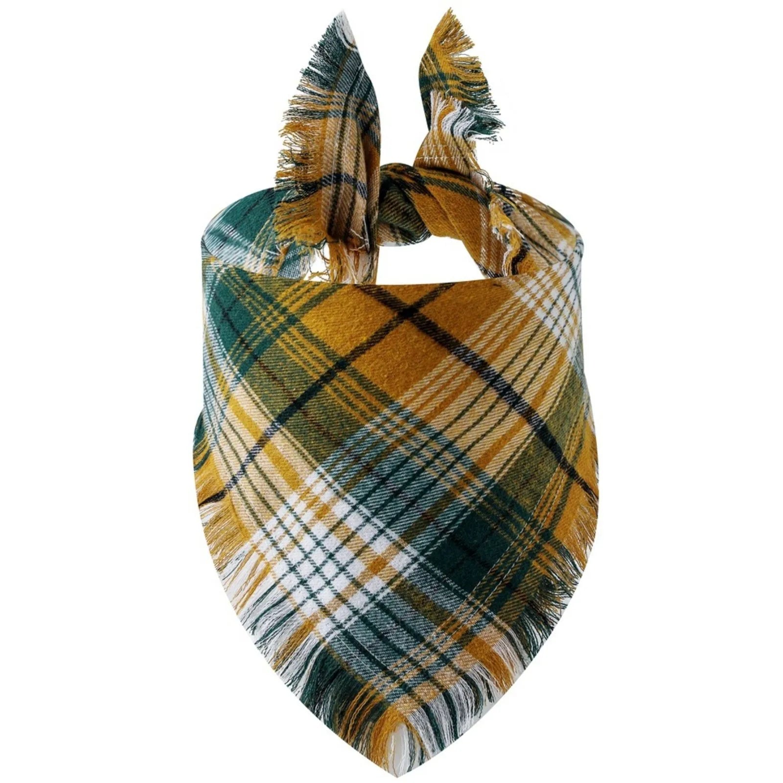 Plaid Tassel Dog Bandana Pet Triangular Scarf Pet Dog Cat Scarf Dog Supplies Photo Prop Stuff Bib Cat Puppy Accessories