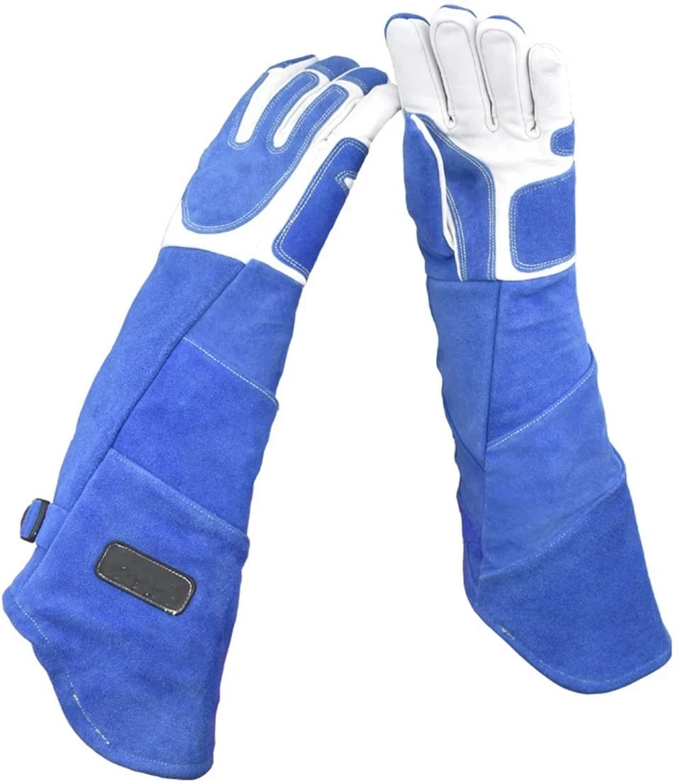 Dog and Cat Animal Anti-Bite Protection Gloves, Cat Scratch and Snake Bite Pet Gloves, Leather Thickened Training Dog Anti-Biting Gloves