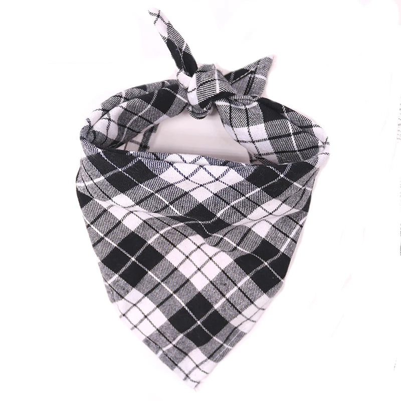 Karirani bandana marama za pse i mačke – 100% pamuk, perive, S/M/L