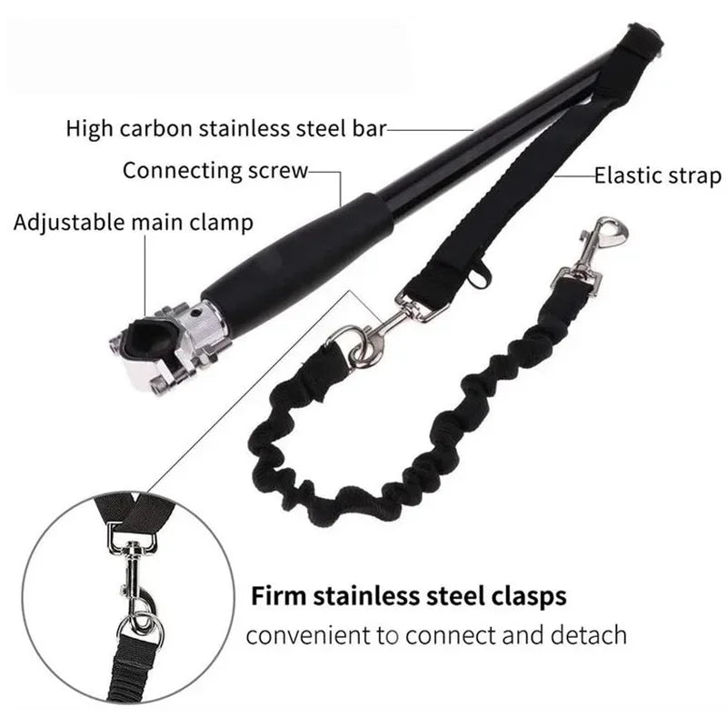Bicycle leash holder – ride with your dog, hands-free