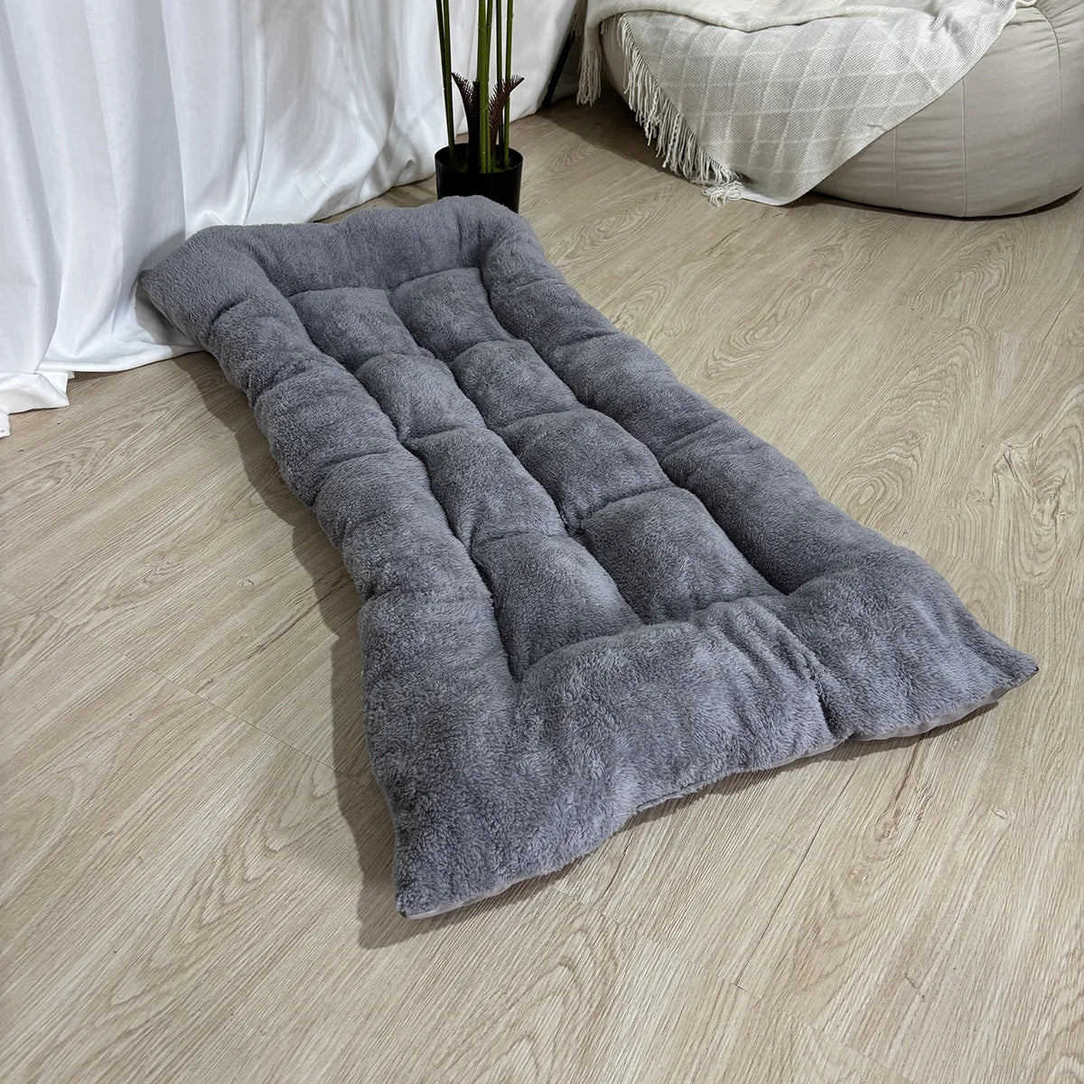 Veliki plišani krevet za pse – 120×60 cm, coral fleece, super mekan