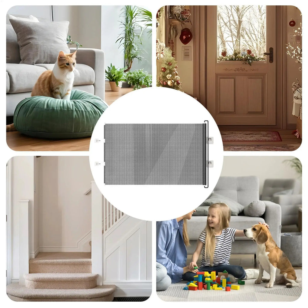 Uvlačeća ograda za pse i mačke – PVC, za stepenice i vrata