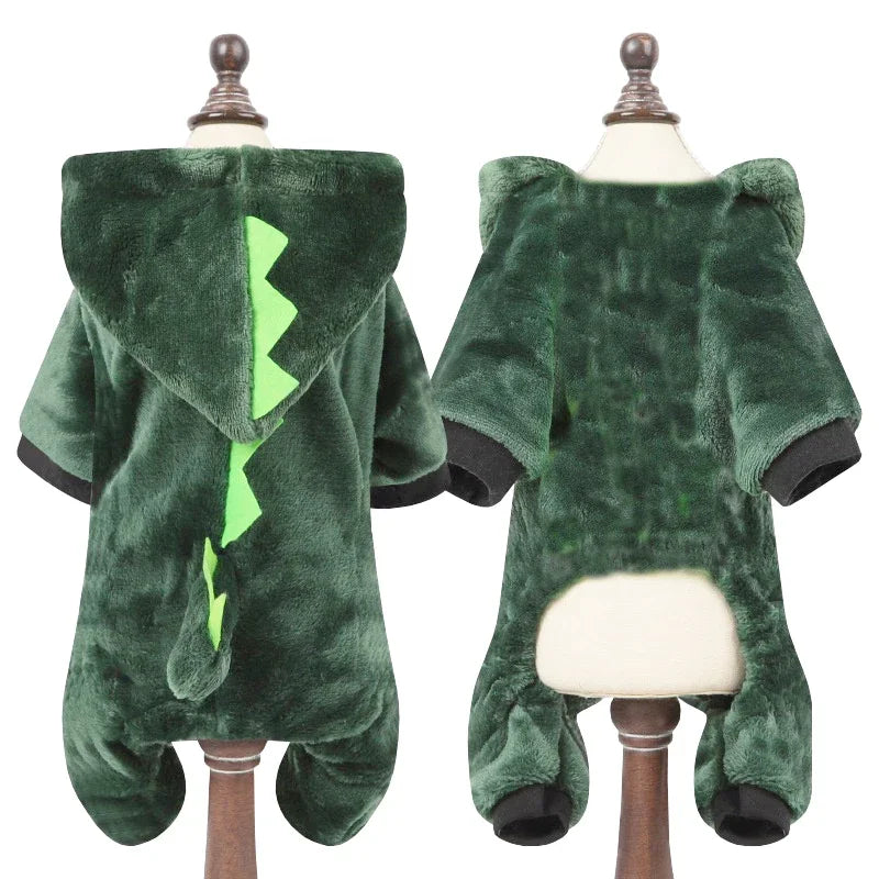 Winter fleece jumpsuit for dogs and cats – animal prints, XS–XXL