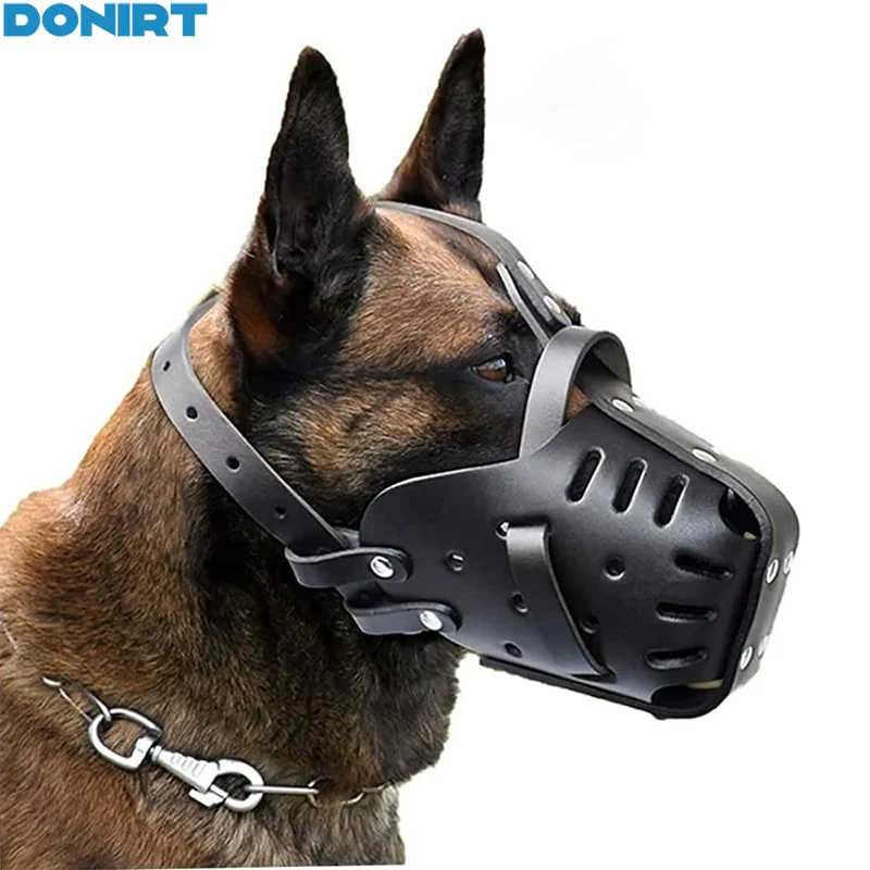 Kožna korpa za pse – anti-ujed, trening, za Nemačkog ovčara i Dobermana | S, M, L