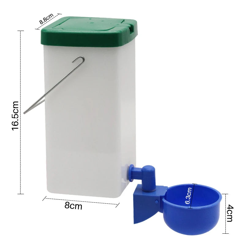 Water dispenser for rabbits and rodents 1000ml – blue bowl, for hamsters, guinea pigs, ferrets