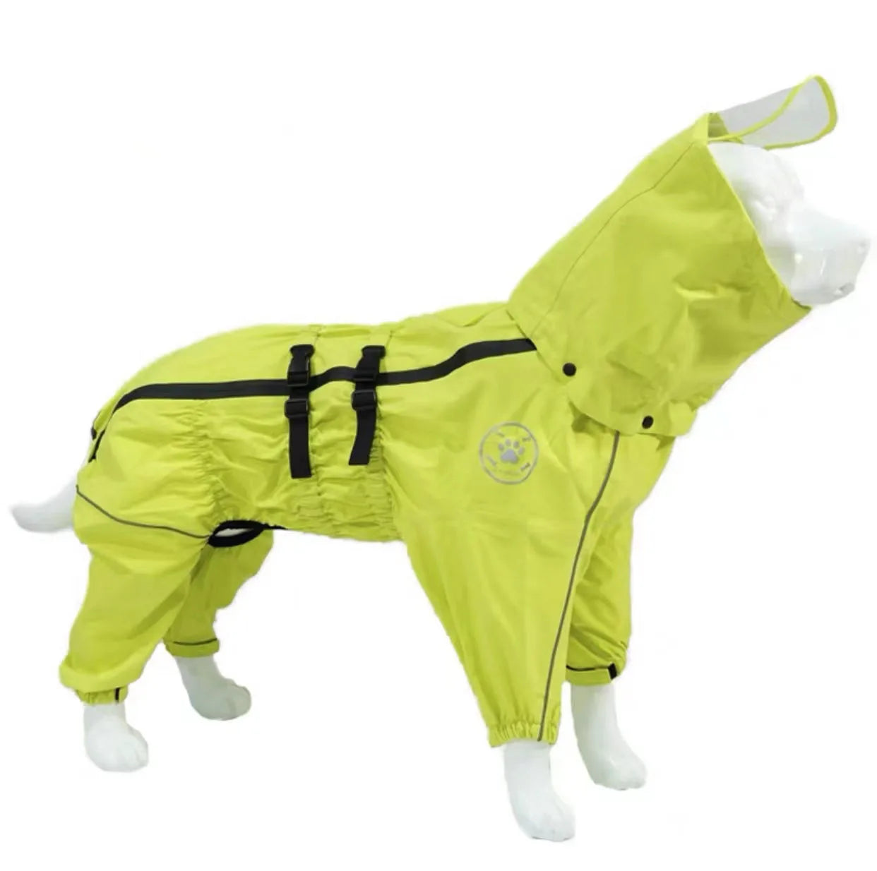 Rain jacket for dogs - waterproof, with hood, reflective