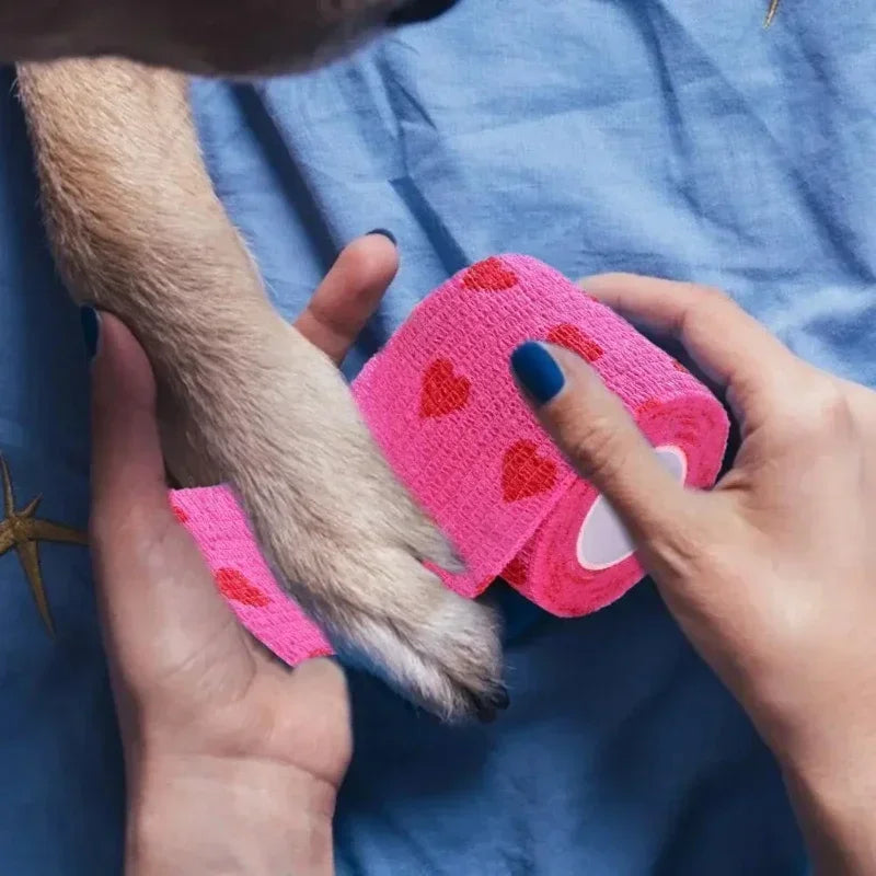Elastična samolepljiva bandaža za pse i mačke – prozračna, M/L/XL