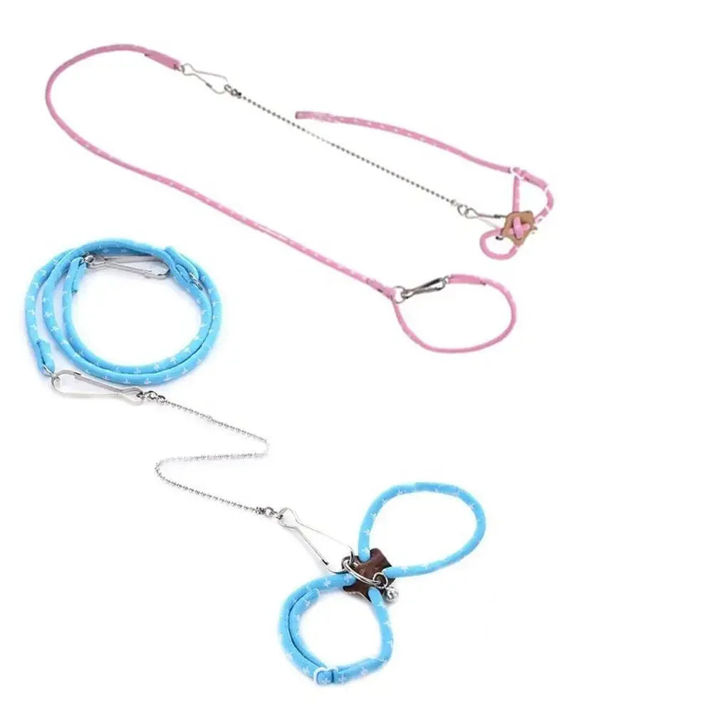 Adjustable Harness with Leash for Small Pets – Birds, Hamsters, Guinea Pigs, Rats
