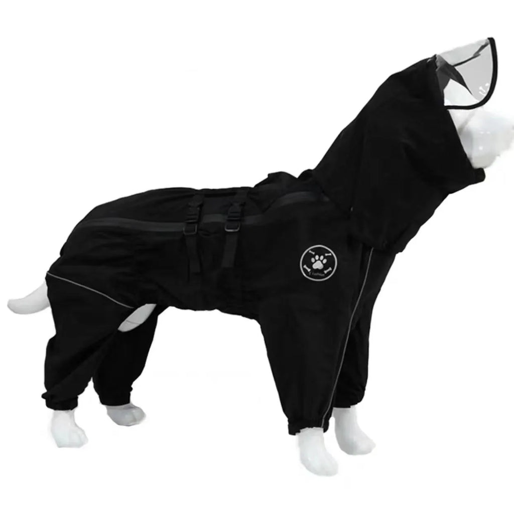 Rain jacket for dogs - waterproof, with hood, reflective
