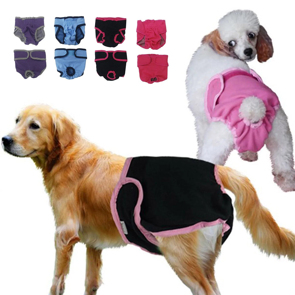 Perive higijenske gaćice za ženke pasa – 4 boje, XS/S/M/L/XL