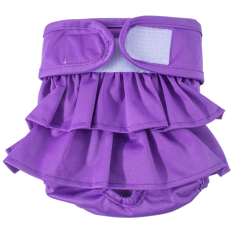Podešive perive pelene za ženke pasa – jednobojne, S/M/L/XL