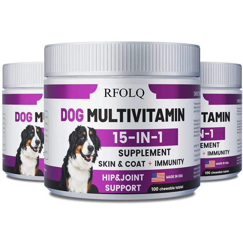 Dog Multivitamin - Promotes Digestive and Joint Health, Reduces Allergies and Hair Loss, Promotes Healthy Skin and Coat